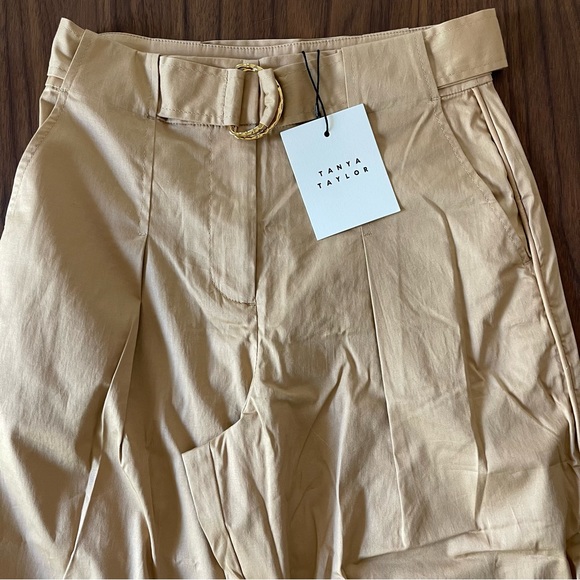 Tanya Taylor high waisted tan trousers with belt “Tyler Pant” size 0 - Picture 15 of 15